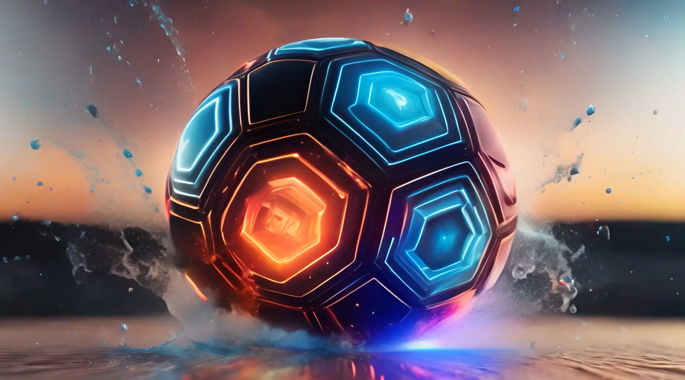 Digital Soccer Sphere Abstract Sports Backdrop